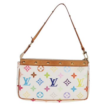 LOUIS VUITTON Multicolor Pochette Accessoires Pouch White M92649 LV Auth 131817V - 0
