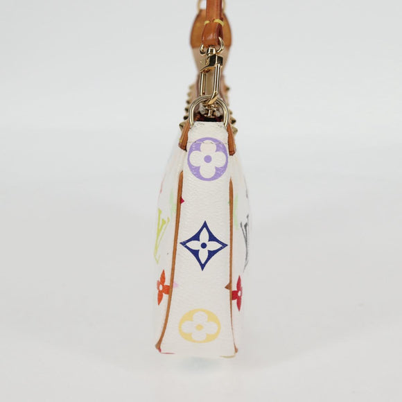 LOUIS VUITTON Multicolor Pochette Accessoires Pouch White M92649 LV Auth 131817V