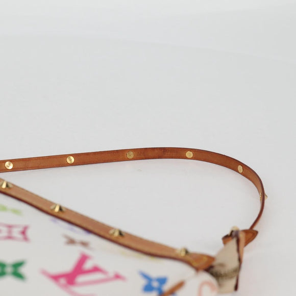 LOUIS VUITTON Multicolor Pochette Accessoires Pouch White M92649 LV Auth 131817V