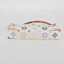 LOUIS VUITTON Multicolor Pochette Accessoires Pouch White M92649 LV Auth 131817V-5