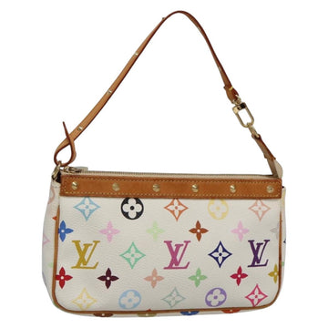 LOUIS VUITTON Monogram Multicolor Pochette Pouch White M92649 LV Auth 131818
