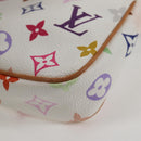 LOUIS VUITTON Multicolor Pochette Accessoires Pouch White M92649 LV Auth 131819V-14