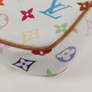 LOUIS VUITTON Multicolor Pochette Accessoires Pouch White M92649 LV Auth 131819V-16