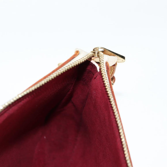 LOUIS VUITTON Multicolor Pochette Accessoires Pouch White M92649 LV Auth 131819V