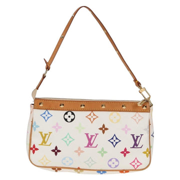 LOUIS VUITTON Multicolor Pochette Accessoires Pouch White M92649 LV Auth 131819V - 0