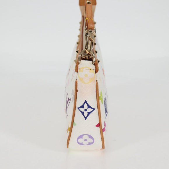 LOUIS VUITTON Multicolor Pochette Accessoires Pouch White M92649 LV Auth 131819V