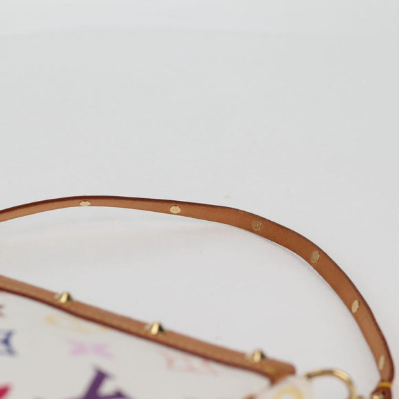 LOUIS VUITTON Multicolor Pochette Accessoires Pouch White M92649 LV Auth 131819V