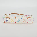 LOUIS VUITTON Multicolor Pochette Accessoires Pouch White M92649 LV Auth 131819V-5