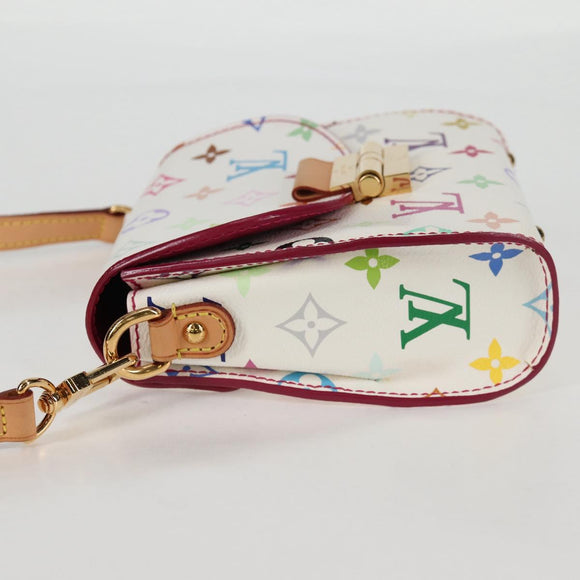 LOUIS VUITTON Monogram Multicolor Heart Breaker Bag White M40660 Auth 131824SV