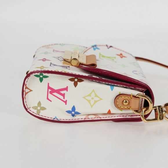 LOUIS VUITTON Monogram Multicolor Heart Breaker Bag White M40660 Auth 131824SV