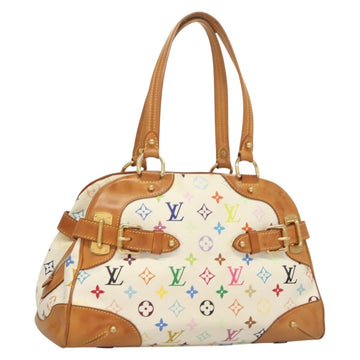LOUIS VUITTON Monogram Multicolor Claudia Hand Bag White M40193 LV Auth 131825