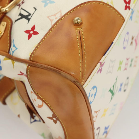 LOUIS VUITTON Monogram Multicolor Claudia Hand Bag White M40193 LV Auth 131825