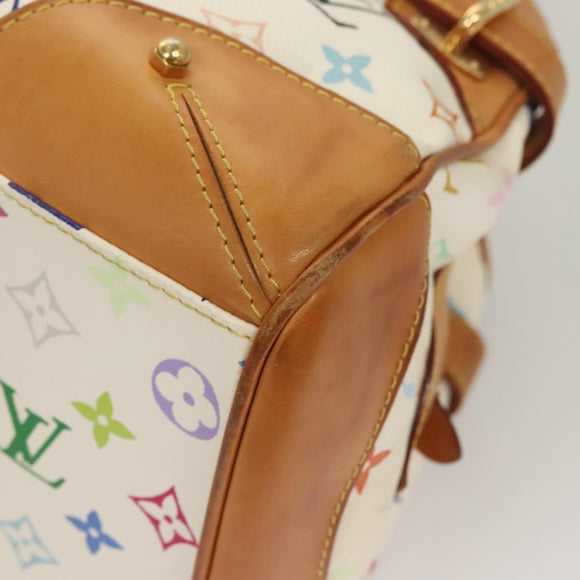 LOUIS VUITTON Monogram Multicolor Claudia Hand Bag White M40193 LV Auth 131825