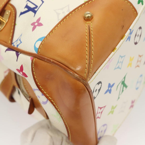 LOUIS VUITTON Monogram Multicolor Claudia Hand Bag White M40193 LV Auth 131825