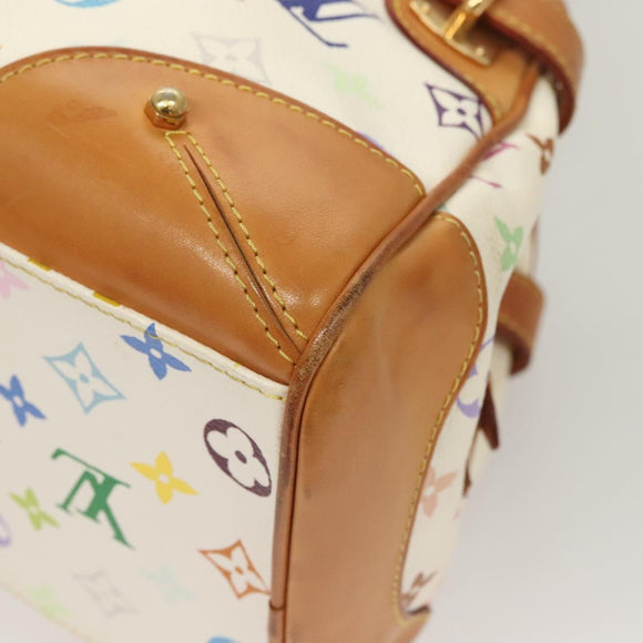 LOUIS VUITTON Monogram Multicolor Claudia Hand Bag White M40193 LV Auth 131825
