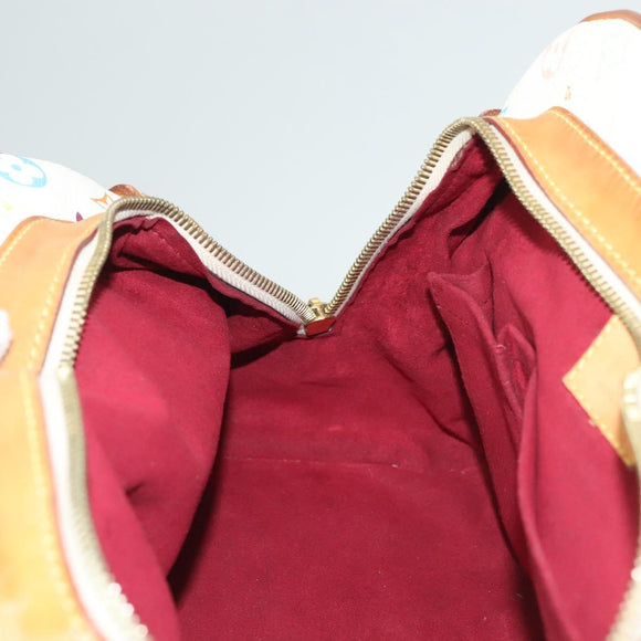 LOUIS VUITTON Monogram Multicolor Claudia Hand Bag White M40193 LV Auth 131825