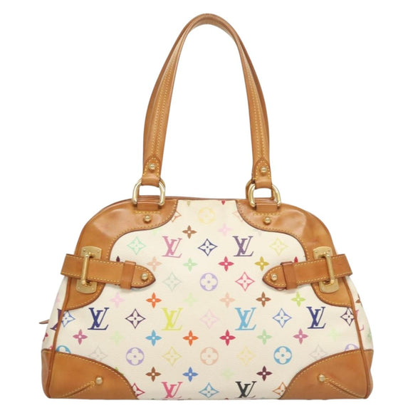 LOUIS VUITTON Monogram Multicolor Claudia Hand Bag White M40193 LV Auth 131825