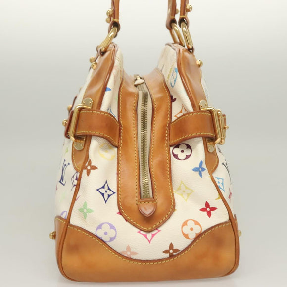 LOUIS VUITTON Monogram Multicolor Claudia Hand Bag White M40193 LV Auth 131825