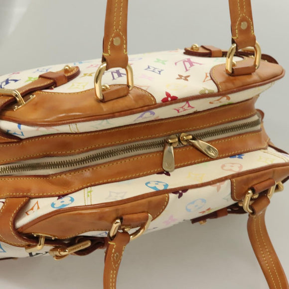 LOUIS VUITTON Monogram Multicolor Claudia Hand Bag White M40193 LV Auth 131825