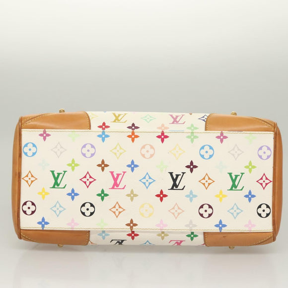 LOUIS VUITTON Monogram Multicolor Claudia Hand Bag White M40193 LV Auth 131825