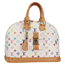 LOUIS VUITTON Monogram Multicolor Alma GM Hand Bag White M40441 LV Auth 131827V-1