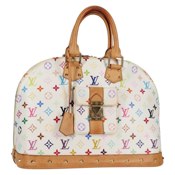 LOUIS VUITTON Monogram Multicolor Alma GM Hand Bag White M40441 LV Auth 131827V