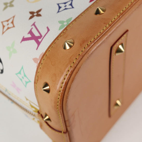 LOUIS VUITTON Monogram Multicolor Alma GM Hand Bag White M40441 LV Auth 131827V
