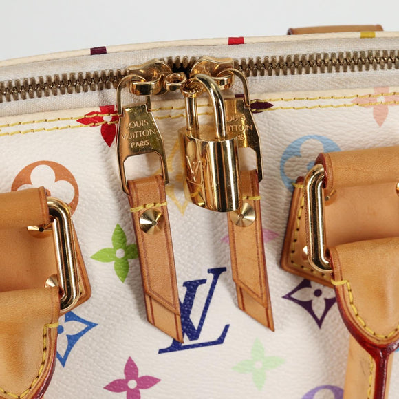 LOUIS VUITTON Monogram Multicolor Alma GM Hand Bag White M40441 LV Auth 131827V