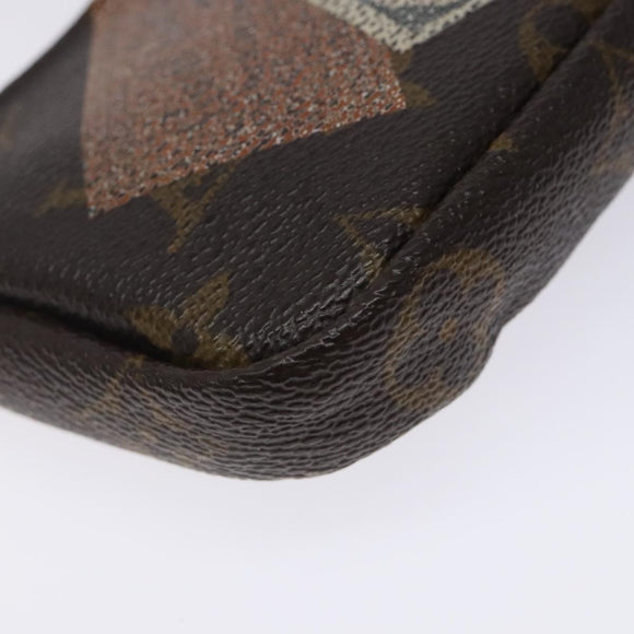 LOUIS VUITTON Monogram Label Collection Trousse Cre Pouch M63800 LV Auth 131828