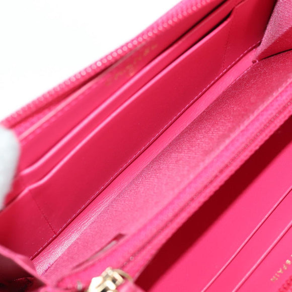 CHANEL Boy Chanel Wallet Caviar Skin Pink Gold CC Auth 131833M