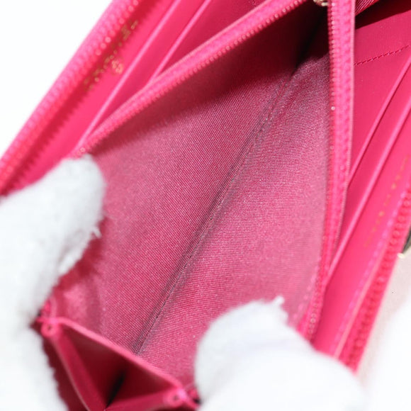 CHANEL Boy Chanel Wallet Caviar Skin Pink Gold CC Auth 131833M