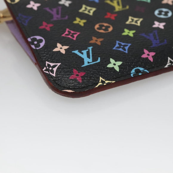 LOUIS VUITTON Monogram Pochette Cles NM Coin Purse Black M60279 Auth 131837