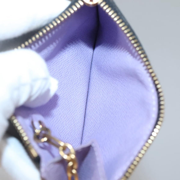 LOUIS VUITTON Monogram Pochette Cles NM Coin Purse Black M60279 Auth 131837