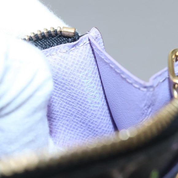 LOUIS VUITTON Monogram Pochette Cles NM Coin Purse Black M60279 Auth 131837