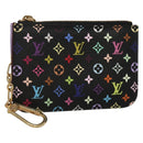 LOUIS VUITTON Monogram Pochette Cles NM Coin Purse Black M60279 Auth 131837-1