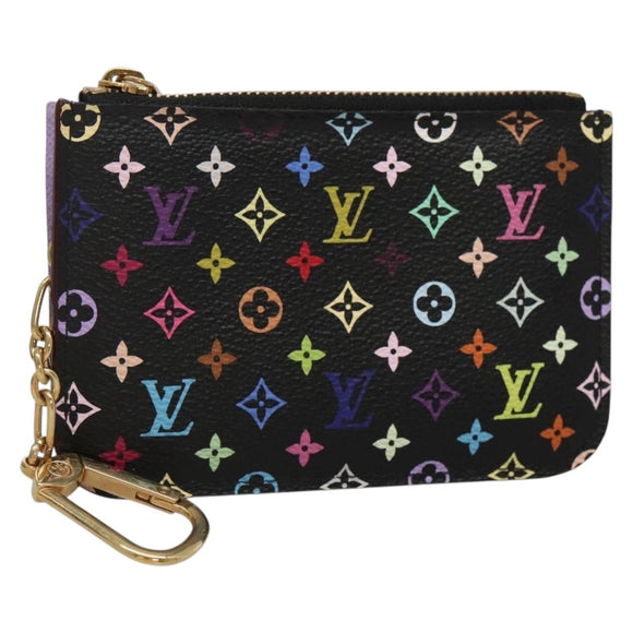 LOUIS VUITTON Monogram Pochette Cles NM Coin Purse Black M60279 Auth 131837