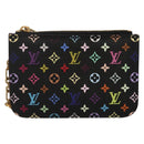 LOUIS VUITTON Monogram Pochette Cles NM Coin Purse Black M60279 Auth 131837-13