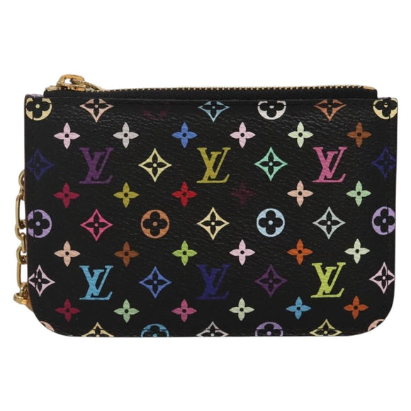 LOUIS VUITTON Monogram Pochette Cles NM Coin Purse Black M60279 Auth 131837