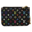 LOUIS VUITTON Monogram Pochette Cles NM Coin Purse Black M60279 Auth 131837-2