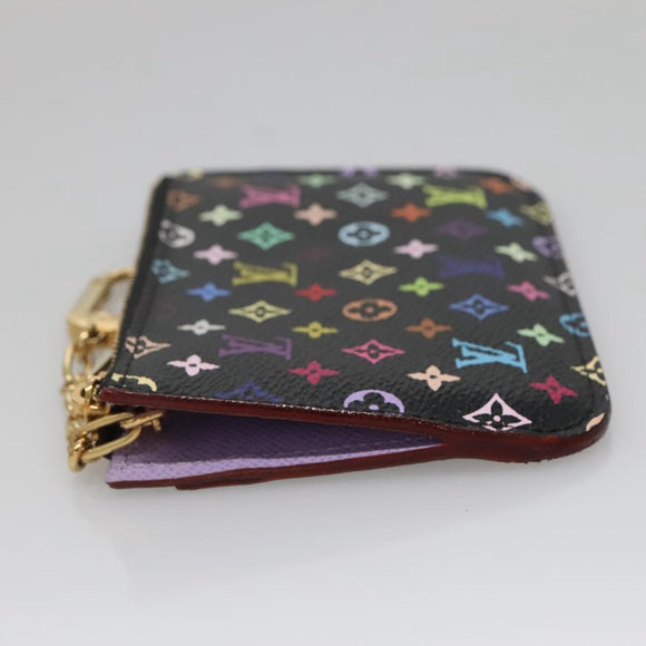 LOUIS VUITTON Monogram Pochette Cles NM Coin Purse Black M60279 Auth 131837