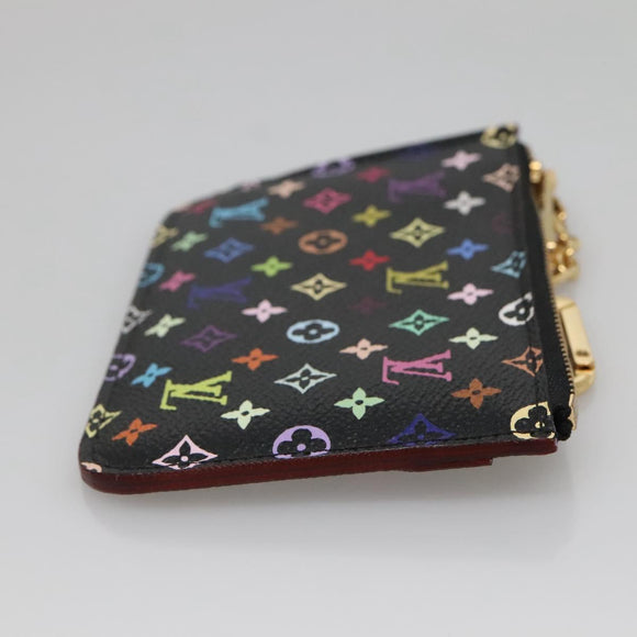 LOUIS VUITTON Monogram Pochette Cles NM Coin Purse Black M60279 Auth 131837