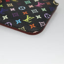 LOUIS VUITTON Monogram Pochette Cles NM Coin Purse Black M60279 Auth 131837-8