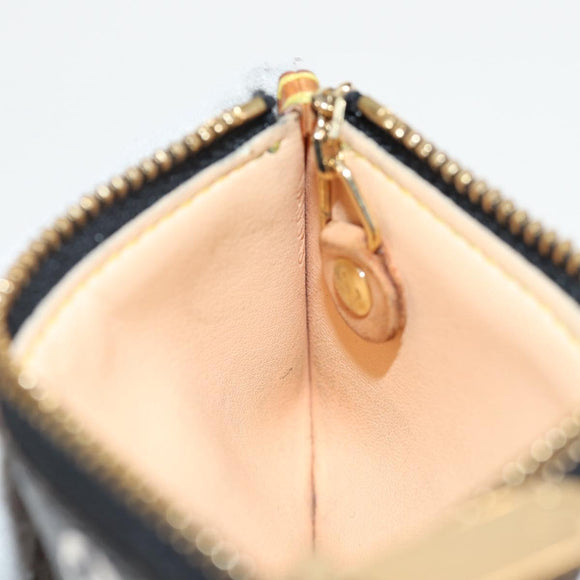 LOUIS VUITTON Multicolor Pochette Cles Münztäschchen Schwarz M13664 LV Auth 131839V
