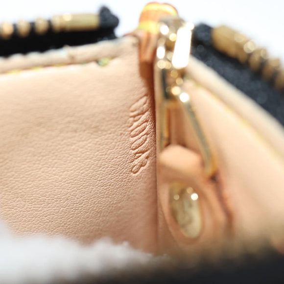 LOUIS VUITTON Multicolor Pochette Cles Münztäschchen Schwarz M13664 LV Auth 131839V