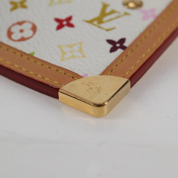 LOUIS VUITTON Multicolor Pochette Cles Muntbuidel Wit M92655 LV Auth 131840V