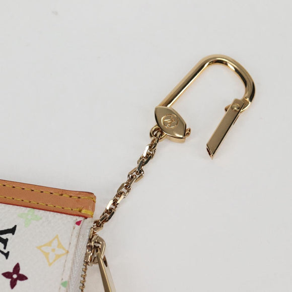 LOUIS VUITTON Multicolor Pochette Cles Muntbuidel Wit M92655 LV Auth 131840V