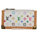 LOUIS VUITTON Multicolor Pochette Cles Muntbuidel Wit M92655 LV Auth 131840V-13