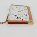 LOUIS VUITTON Multicolor Pochette Cles Muntbuidel Wit M92655 LV Auth 131840V-3