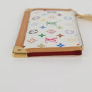LOUIS VUITTON Multicolor Pochette Cles Muntbuidel Wit M92655 LV Auth 131840V-4