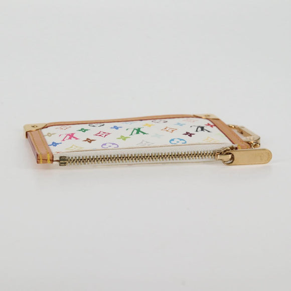 LOUIS VUITTON Multicolor Pochette Cles Muntbuidel Wit M92655 LV Auth 131840V